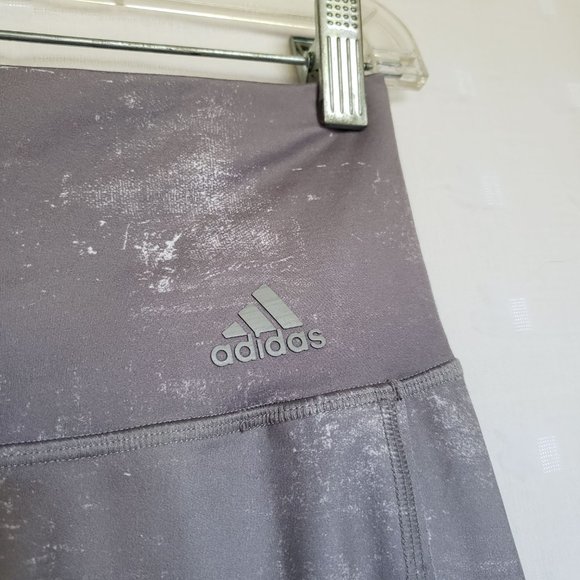 Adidas How We Do TGT Gray Speck Leggings Size S Running - Picture 6 of 11